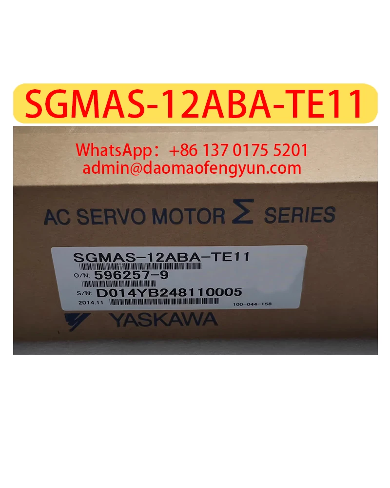 

SGMAS-12ABA-TE11 Brand New Servo Motor，SGMAS 12ABA TE11，Fast shipping