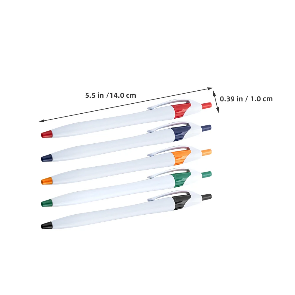 50Pcs Press Type Black Ink Ballpoint Pens Smooth Writing Tip Compact Design for Office Student Journaling