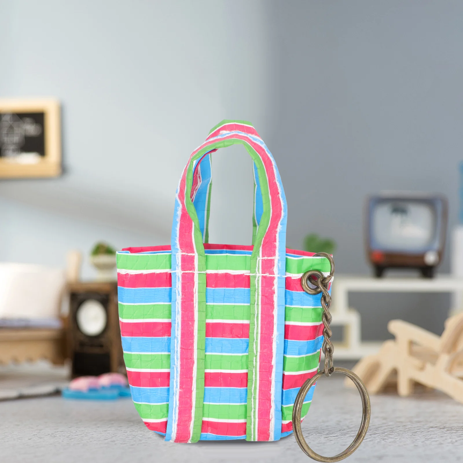 Handbags Wear-resistant Miniature Tote Desktop Shopping Cart Liner House Supply Children Landscaping Decorative