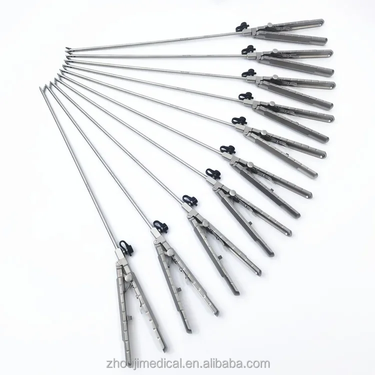 best selling Surgical laparoscopic needles holder forceps straight/curved Tonglu Zhouji Medical