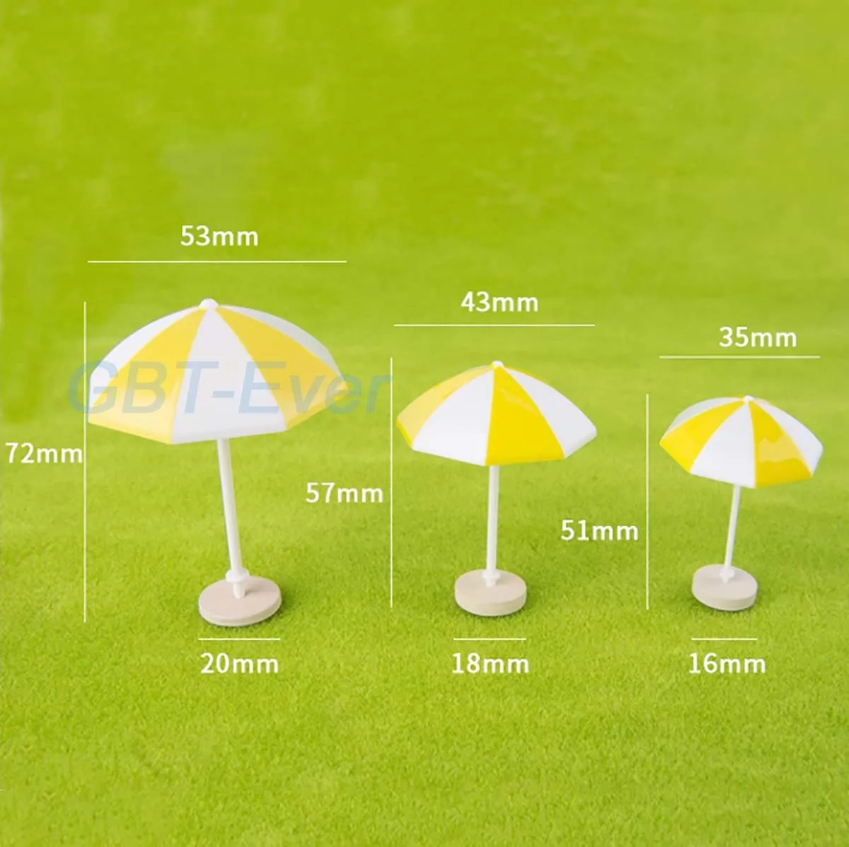 1Pcs Miniature Beach Sun Umbrella Model DIY Crafts Fairy Garden Doll Accessories Micro Landscape Decoration Home Decor