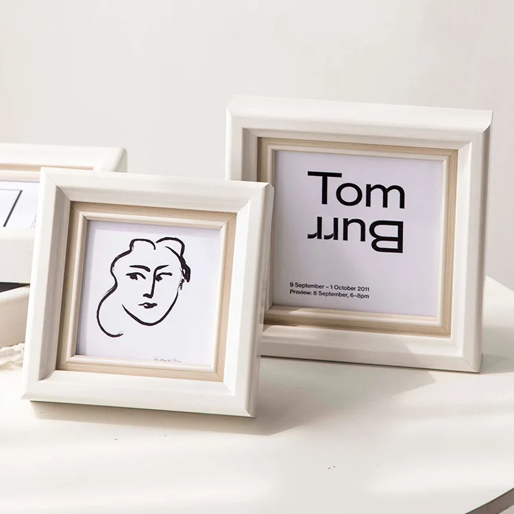 Modern Minimalist American Style Photo Frame Stand Wall Hanging 6 7 8 10 12 Inch Rectangle Resin Picture Frame Home Decor