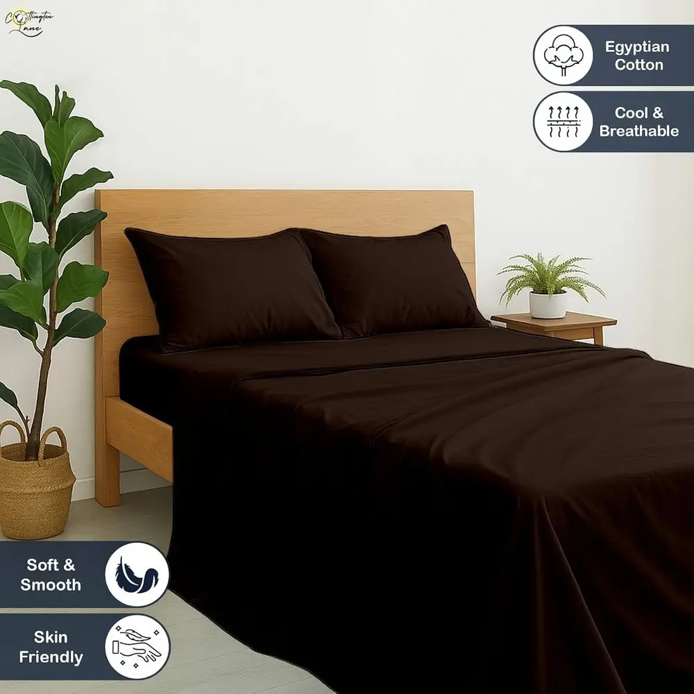 Premium Quality 100% Egyptian Cotton 8 Piece Queen Size Bed Sheet Set its 12 inch Deep ket Mattr, Naturally Cool, Sot & Durable