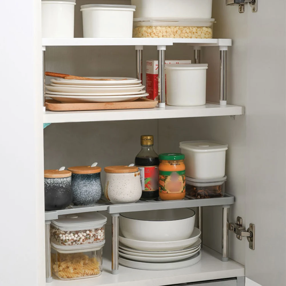 1PC Spice Bottle Rack Kitchen Spice Rack Retractable Cabinet Retractable Lengthened Drain Bowl Rack image 2