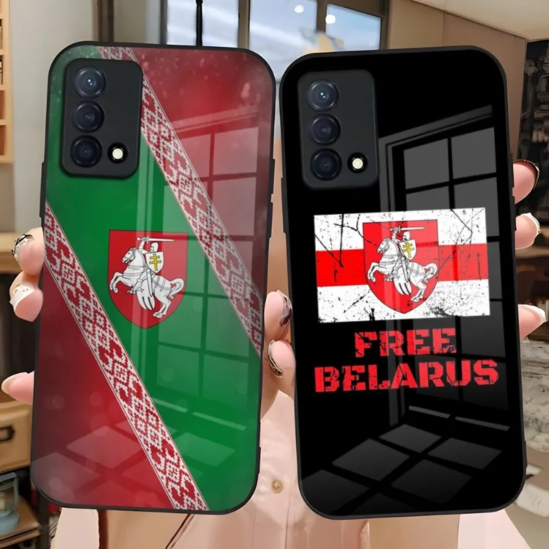 Belarus Flag Phone Case Tempered Glass For Oppo Find X3 X5 Pro Reno 6 4 7 A55 A15 A57 A54 A93s A94 A92s A95 Cover