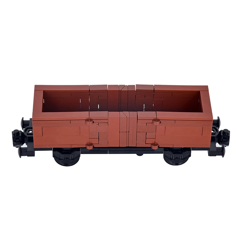 MOC City Kreatywny Otwarty Ciężarówka Górnicza ‌   Klocki konstrukcyjne kolejowe szyny transportowe DIY zabawki techniczne dla dzieci prezenty