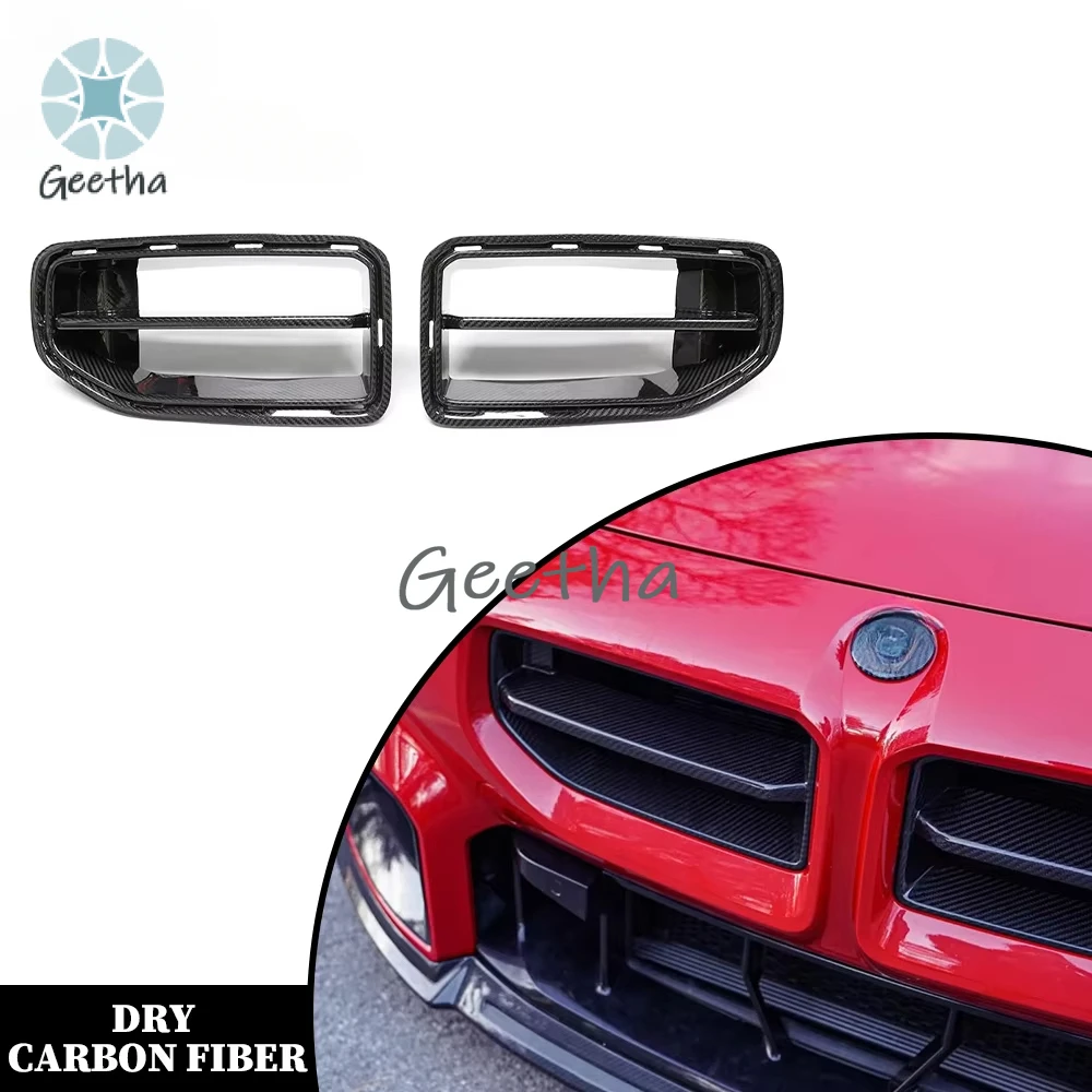 

MP Style Dry Carbon Fiber Front Grille M2 G87 Car Grill for BMW M2 G87 Coupe 2023+ Front Bumper Intake Grille Frame Trim
