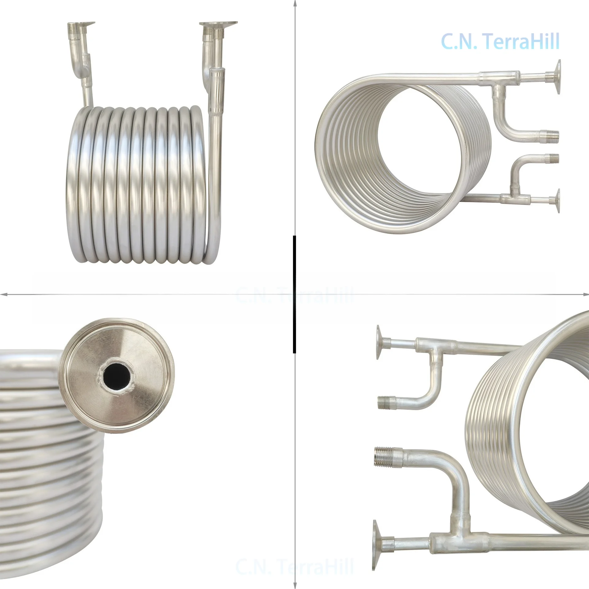 Stainless Steel Counterflow Wort Chiller Coaxial Heat Exchanger Liquid Cooling Craft Beer Brewing Batch Production Equipment