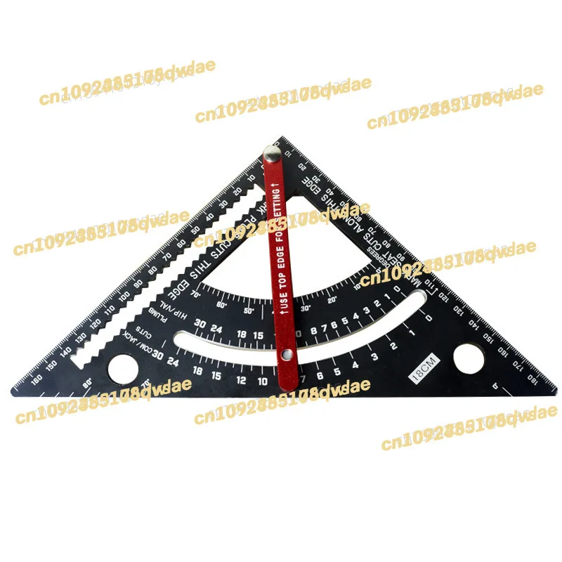 7 "movable ruler adjustable triangle scribing aluminum alloy angle woodworking aids imperial