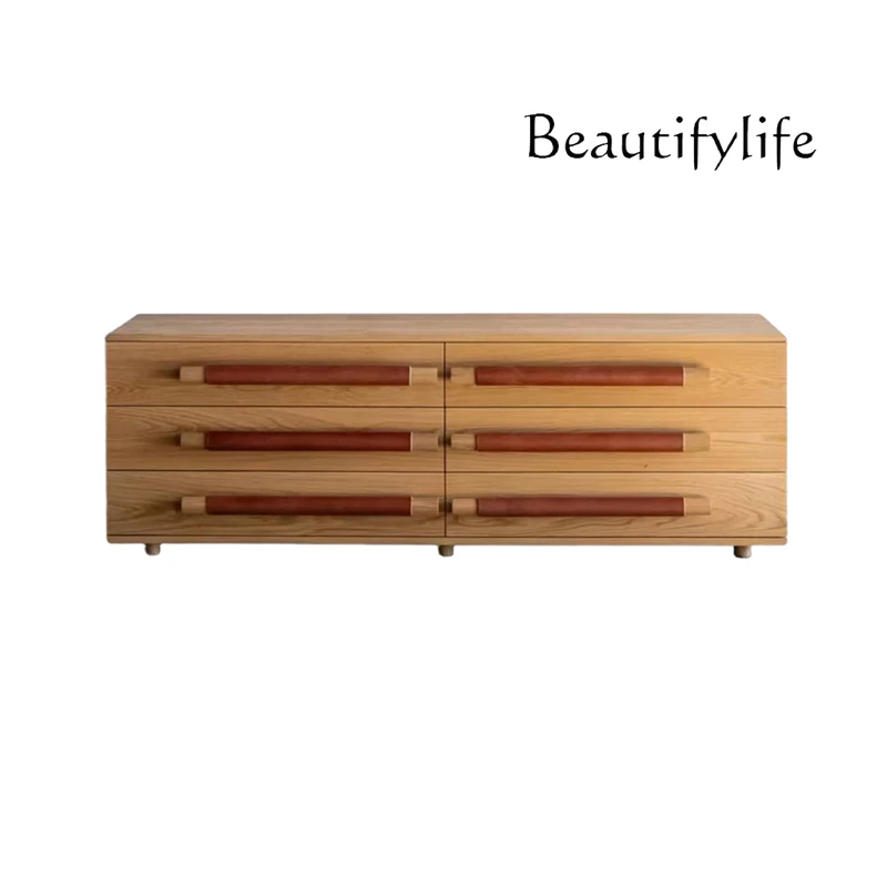 

Medieval solid wood home living room dining side cabinet designer storage cabinet French retro entrance cabinet