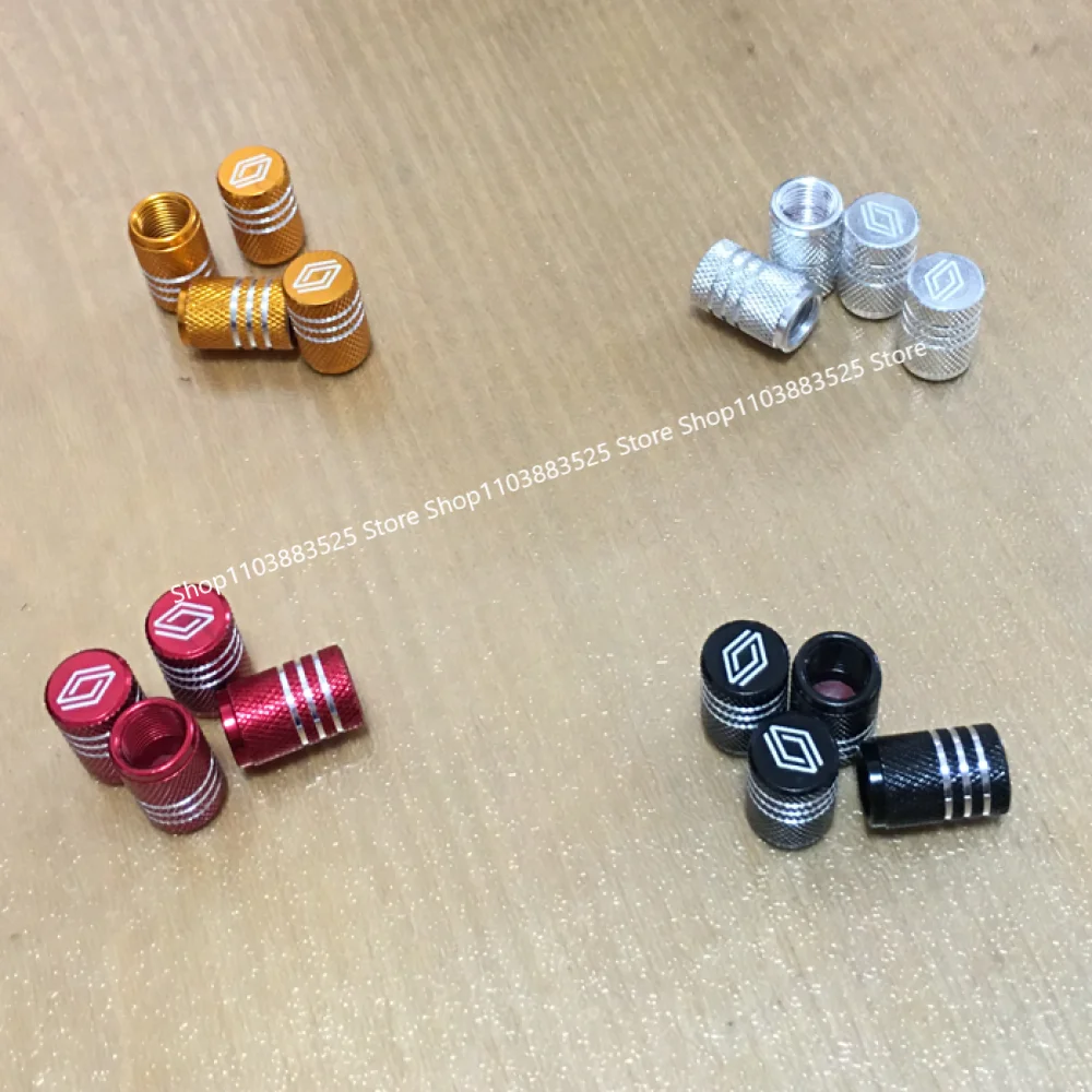 

4pcs Car Rim Stem Wheel Tire Valve Caps for Renault Captur Arkana Zoe RS Trafic Duster Megane 2 3 4 Clio Laguna Fluence Logan