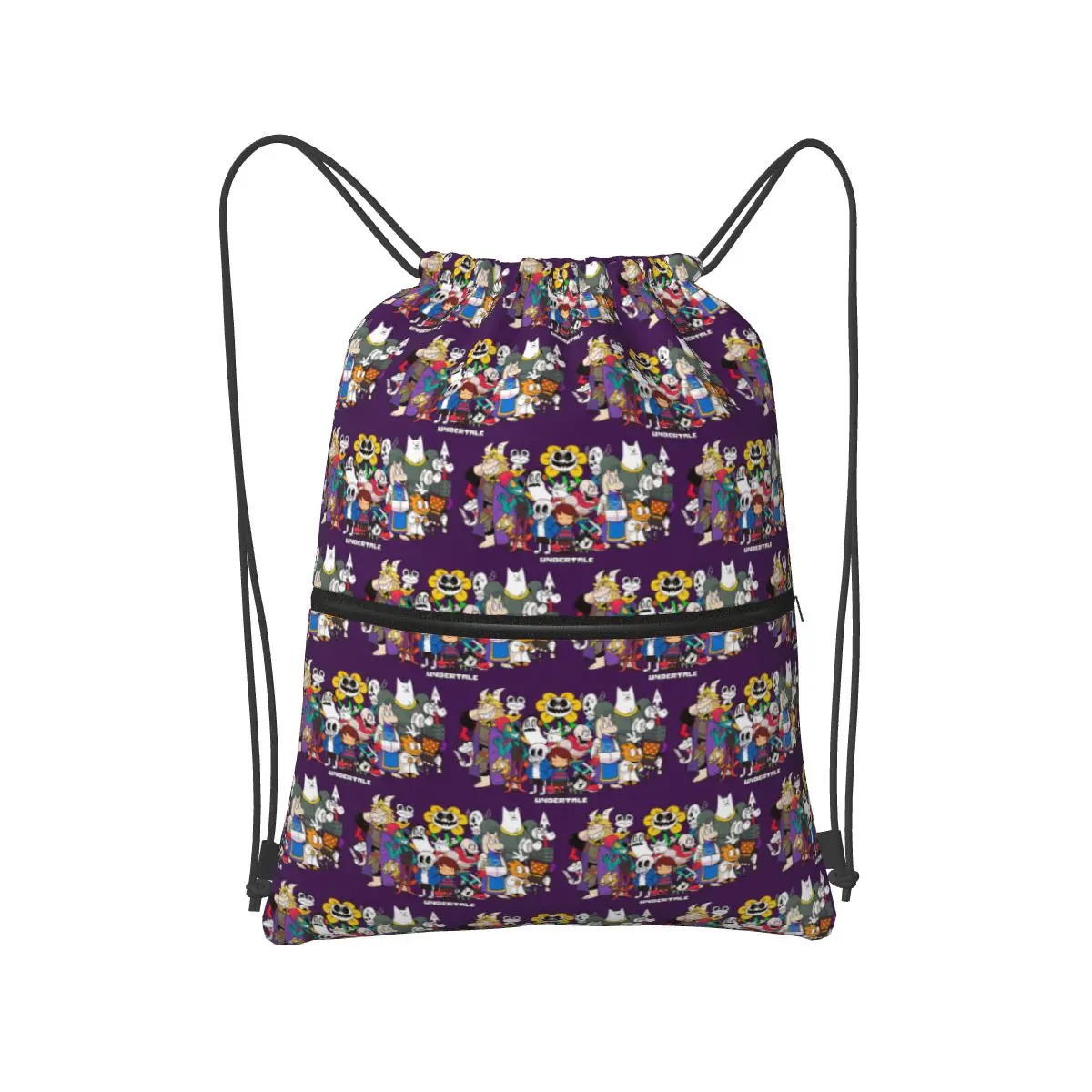 Undertale Adventure Backpacks Portable Drawstring Bundle Pocket Sports Bag Book Bags for Man Woman School