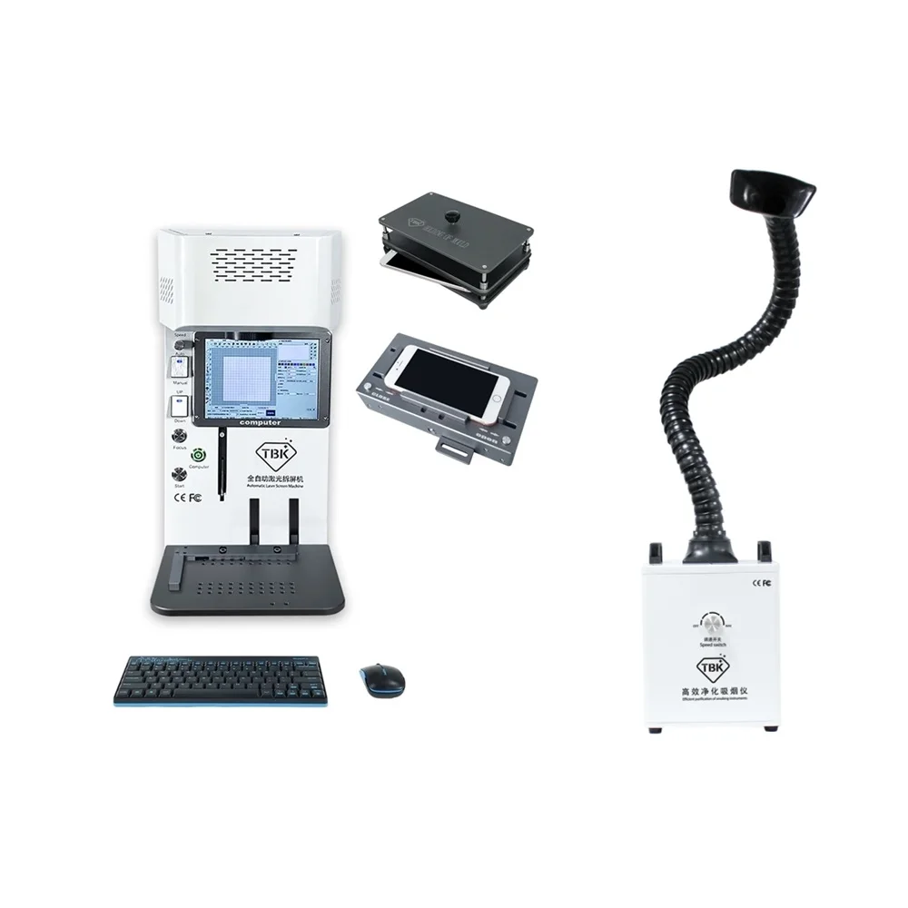 LY TBK 958B オートフォーカスLCDレーザーマシン 6W iPhone背面ガラスフレーム分離彫刻機内蔵コンピューター