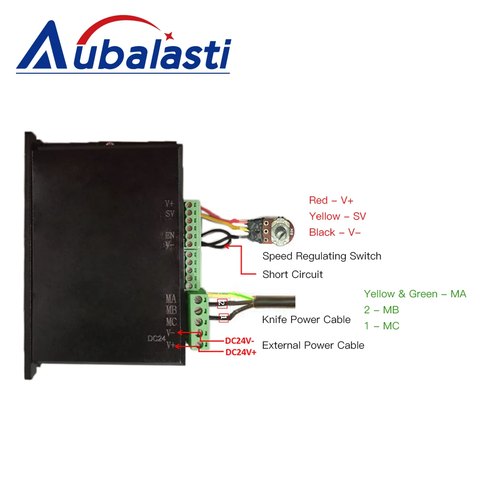 Aubalasti Vibrating Oblique Knife Cutter Thickness 17mm Vibrating Knife Head for Soft Glass PVC Honeycomb Board and KT Coard