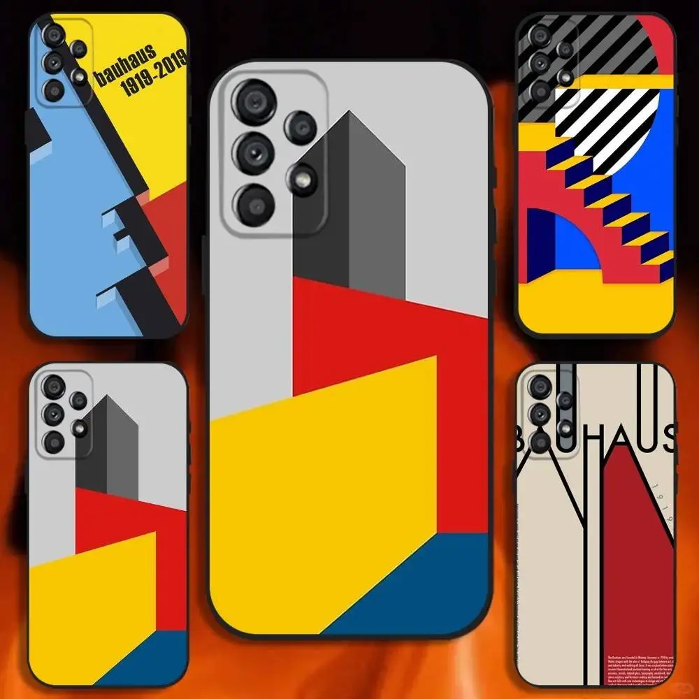 

Bauhaus Exhibition Art Phone Case For Samsung Galaxy A20,A21s,A22,A31,A32,A52,A53,A72,73,A80 Soft Black Cover