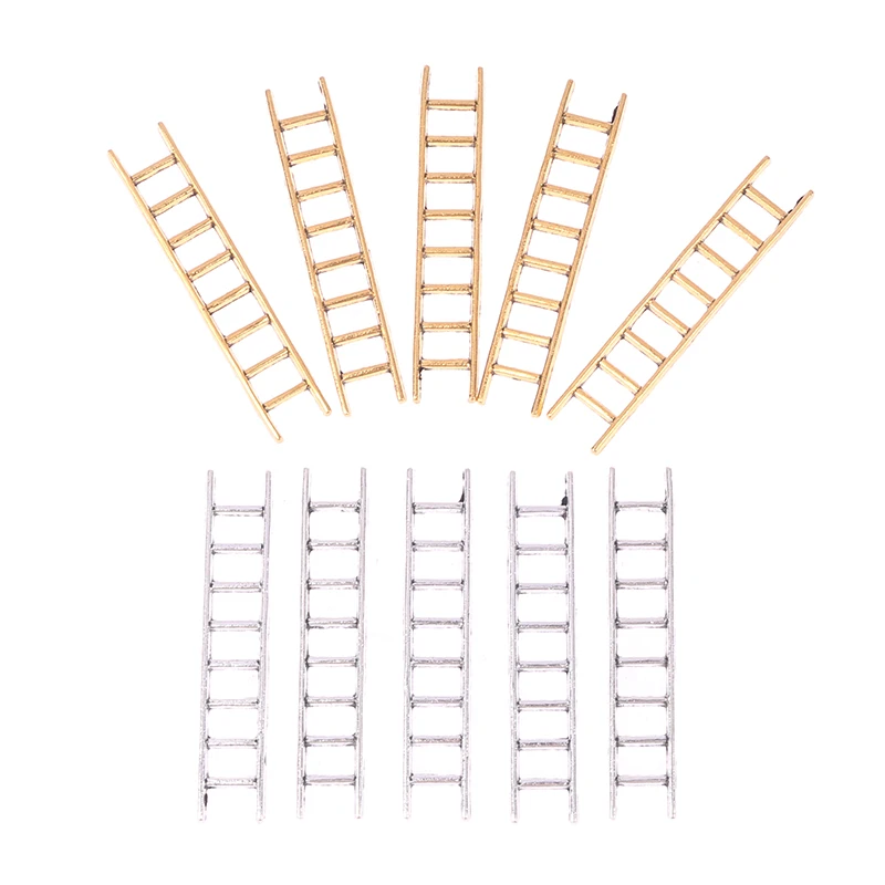 인형의 집 미니어처 가구 금속 사다리 계단, 집 장식 사다리 모델, 5 개