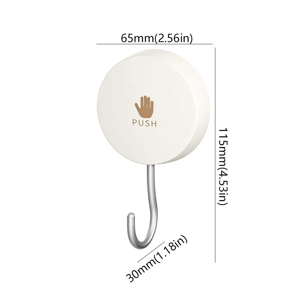 2 قطعة خطاف لاصق دوار قوي مقاوم للماء وقابل للإزالة على الحائط من البلاستيك القابل للتعديل