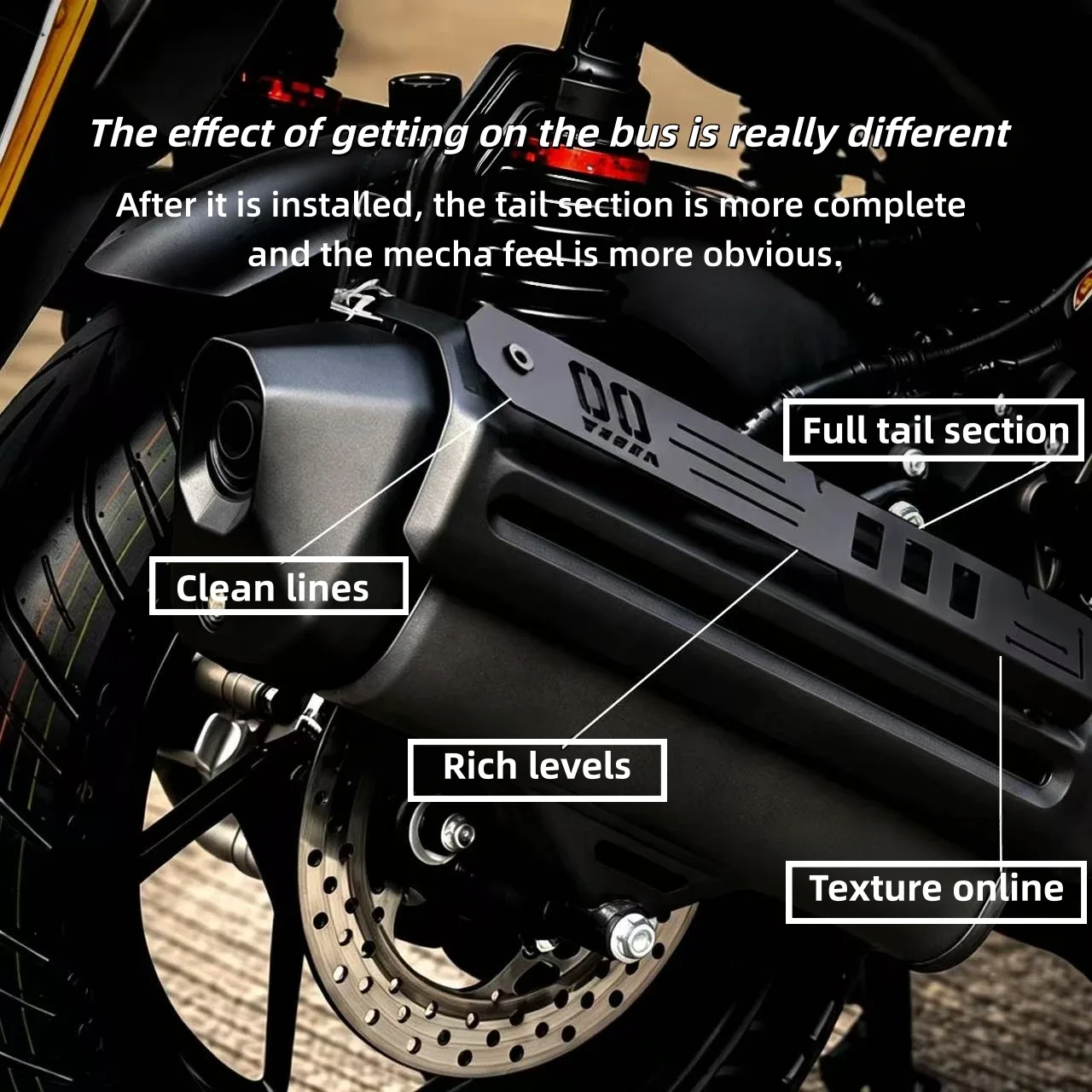 【Precise Fit】FOR ZONTES 125X Exhaust pipe protective cover, motorcycle heat insulation and anti-scalding decorative cover