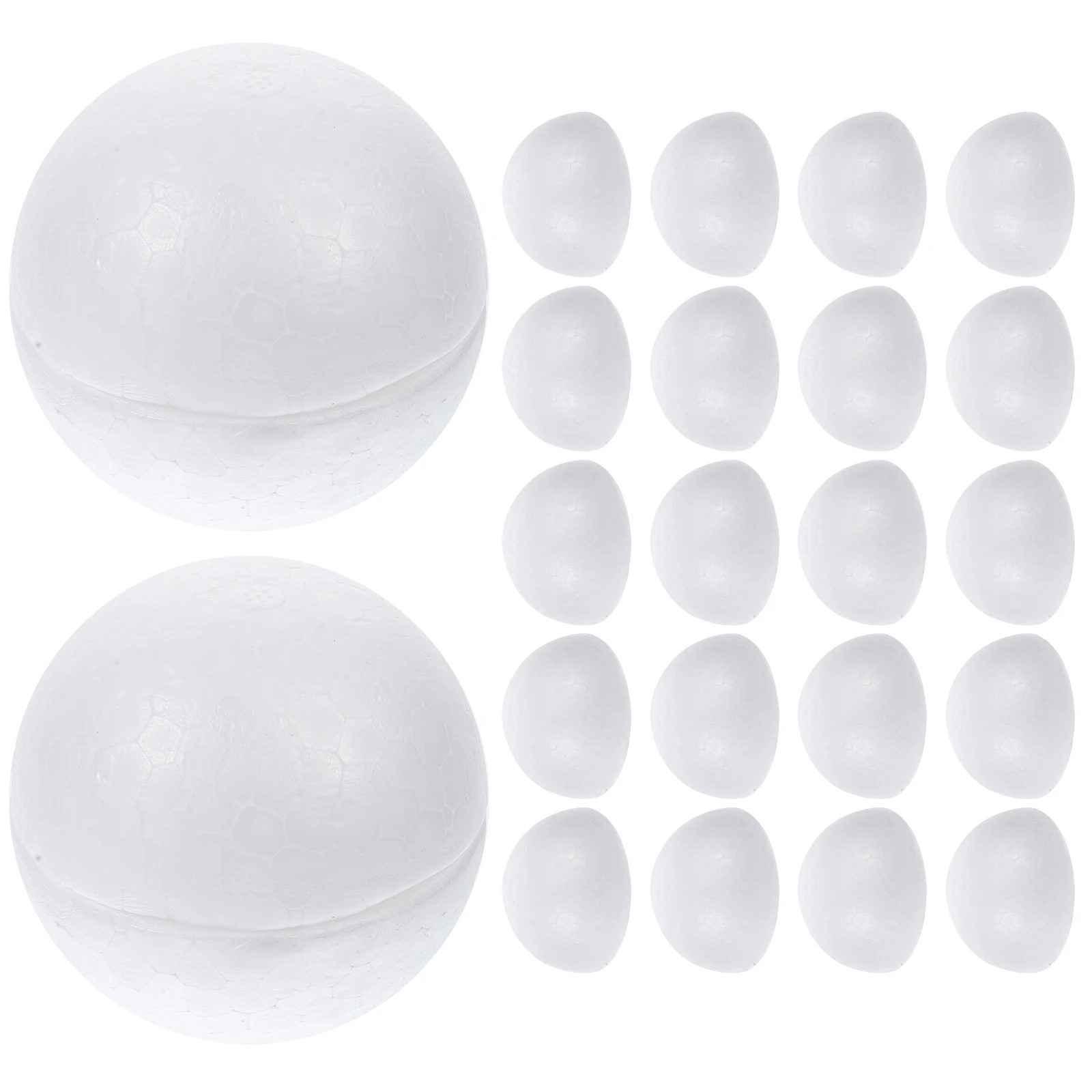 

50 Pcs Ball Foam Accessories Styroporkugeln Hohl Teilbar Square White Large Balls Halb Baby Halbiert
