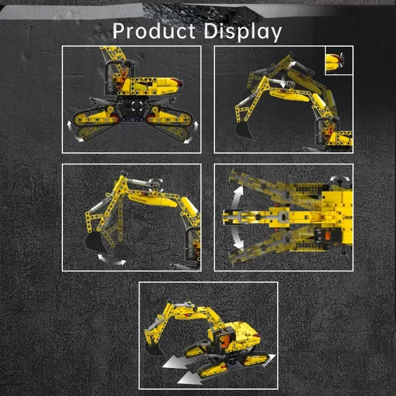 

Конструктор MOULD KING 17076: Экскаватор SFINX на гусеничном ходу, моторизованный, MOC, игрушка-головоломка, подарок для детей