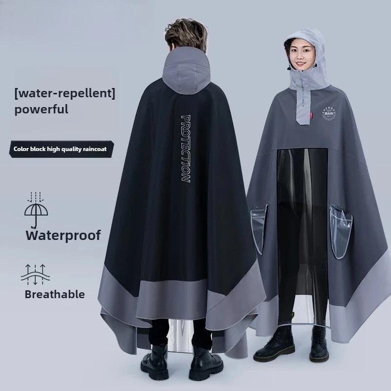 Motorcycle Raincoat Thickened and Lengthened Electric Vehicle Adult Long Full Body New Battery Vehicle Special Poncho Rain Suit