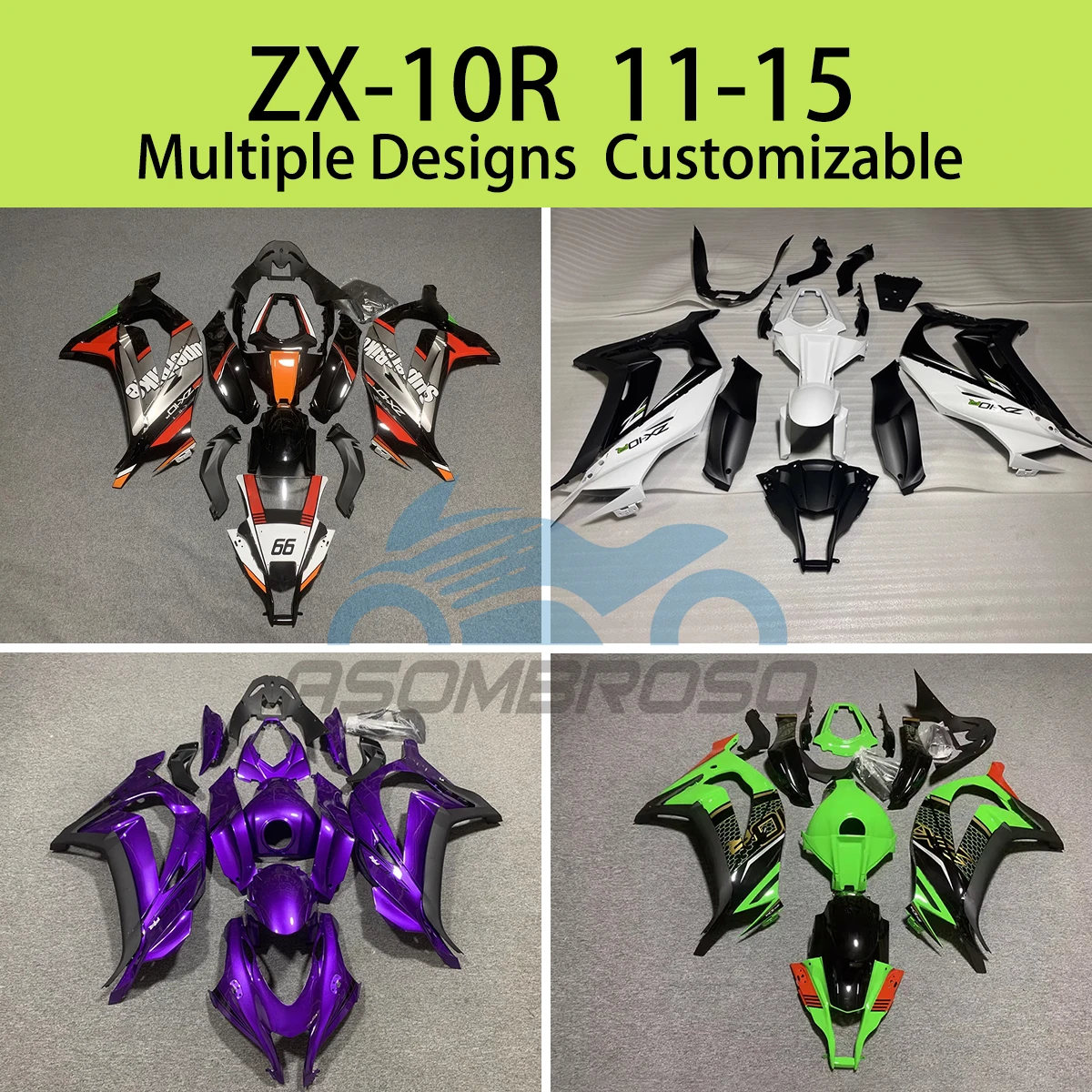 For KAWASAKI ZX10R 2011 2012 2013 2014 2015 ABS Plastic Fairing Kit ZX 10R 11 12 13 14 15 Motorcycle Fairings