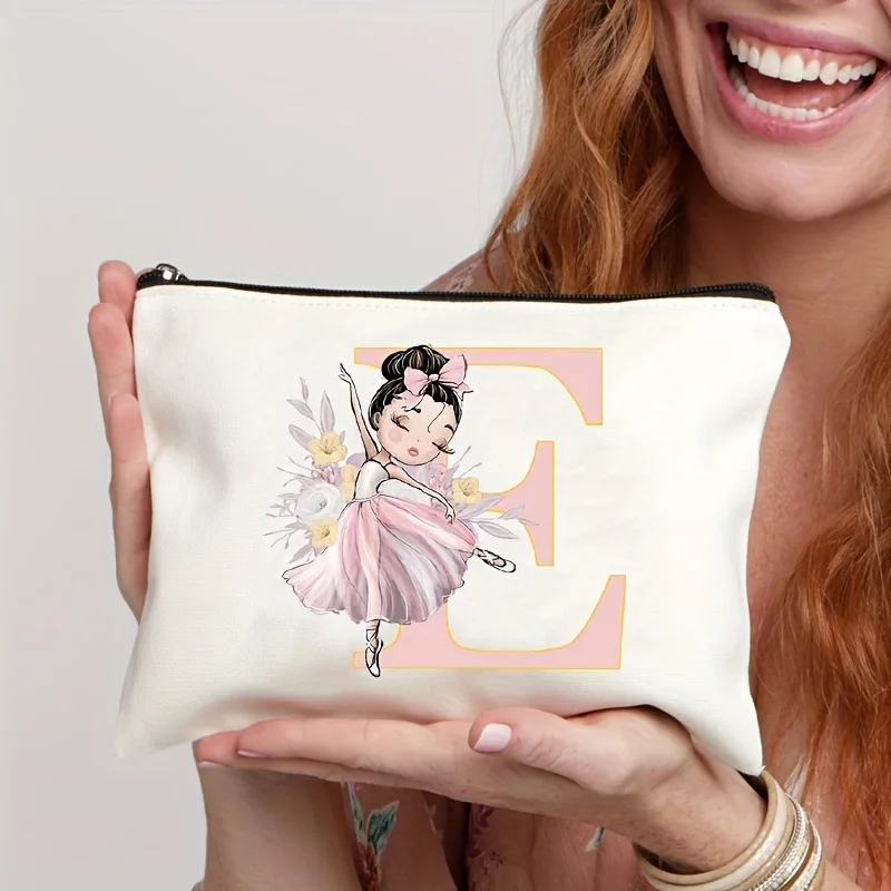 Storage Bags, Coin Purses, Ballet Dancer 26-letter Style Toiletries, Makeup Bag, Travel Bags  Makeup Pouch