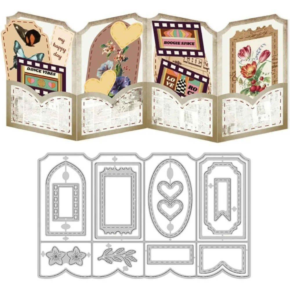 Faltbare Grußkarte, Stanzformen, Kartenherstellung, gestanzte Etiketten, Kohlenstoffstahl, gestanzte Schablonen, Segenskarte, Scrapbooking, Prägung