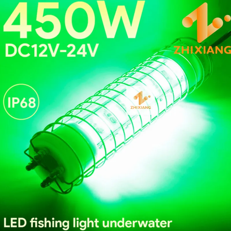 Imagem -04 - Alto Wattage 250w 450 850w Ip68 Verde Led Luz de Pesca Subaquática Atraindo Peixes Lâmpadas de Pesca Dc12v 24v