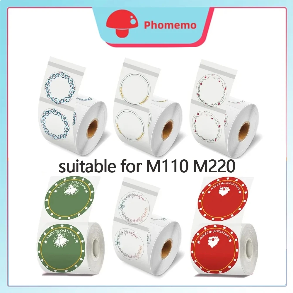 Phomemo M110 Thermal Labels Adhesive Paper Transparent Round Paper 1.57