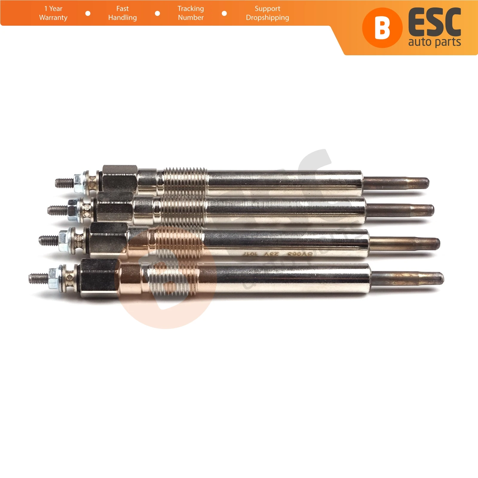 ESC Auto Parts EGP62-1 4 Pcs Heater Glow Plugs GJ12IS, 100800037 for Isuzu 4.3 D Fast Shipment Free Shipment Ship From Turkey