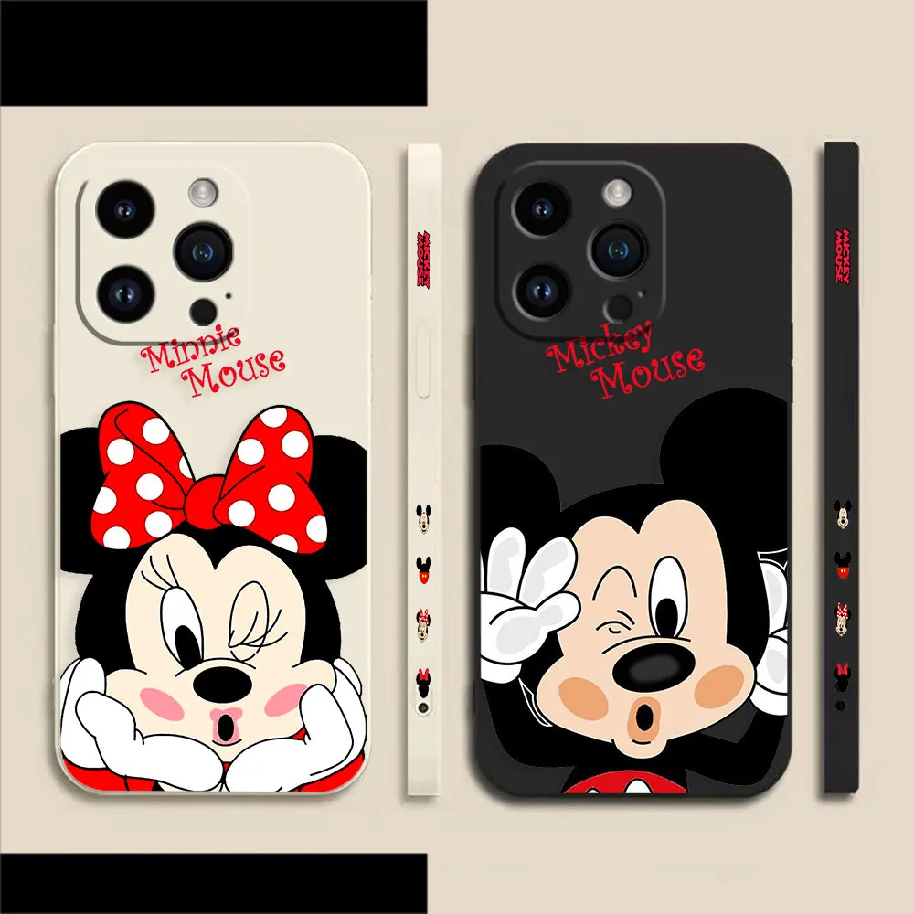 M-Minnie M-Mickey Mouse Phone Case For Apple iPhone 14 13 12 11 Pro XS Max Mini X XR SE 7 8 6 6S Plus Case Funda Cqoue Shell