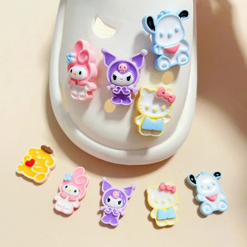 

MINISO Sanrio Kuromi почтовые подвески для обуви PCV Симпатичные Мультяшные аксессуары для обуви Hello Kitty Мелодия для женщин мужчин забавные подарки унисекс