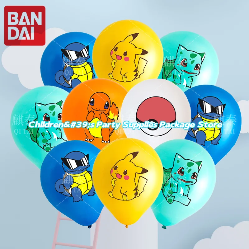 3/6/18 قطعة 12 بوصة بوكيمون بيكاتشو كارتون ، مجموعة بالونات اللاتكس ، لحفلات مهرجان الصبي والفتيات ، استحمام الطفل ، زينة الحفلات