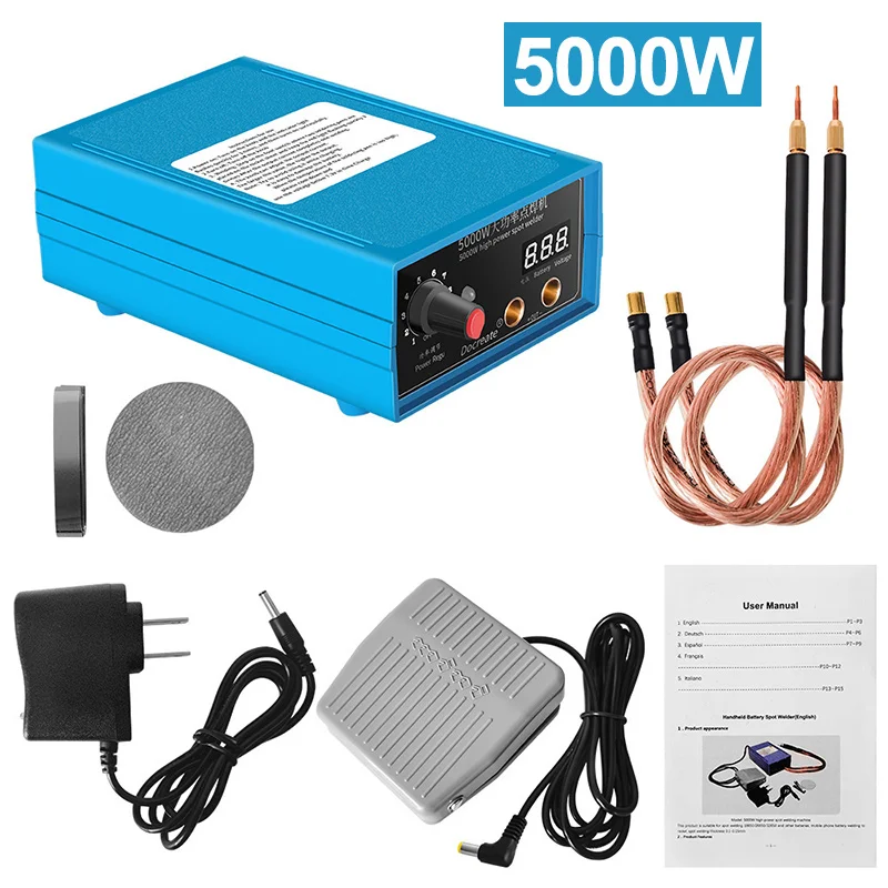 5000W 8000W Mini Spot Welder Machine DIY Kit 18650 Battery Welding Tools Portable Welders 0.1/0.15/0.2/0.25/0.3mm Nickel Strip