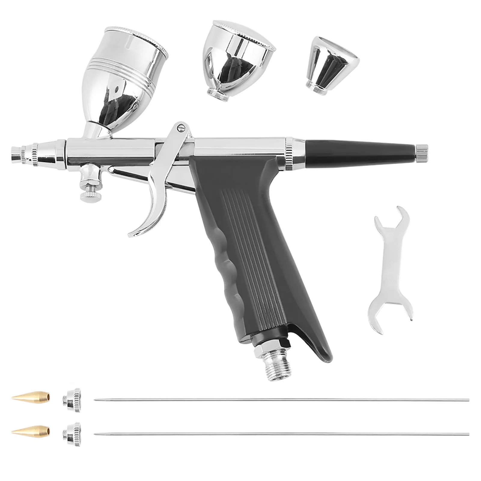 Airbrush Set Spray Gun Kit Gravity Spray Gun Airbrush 0.3mm 0.5mm 0.8mm Nossles Cups Set Kit