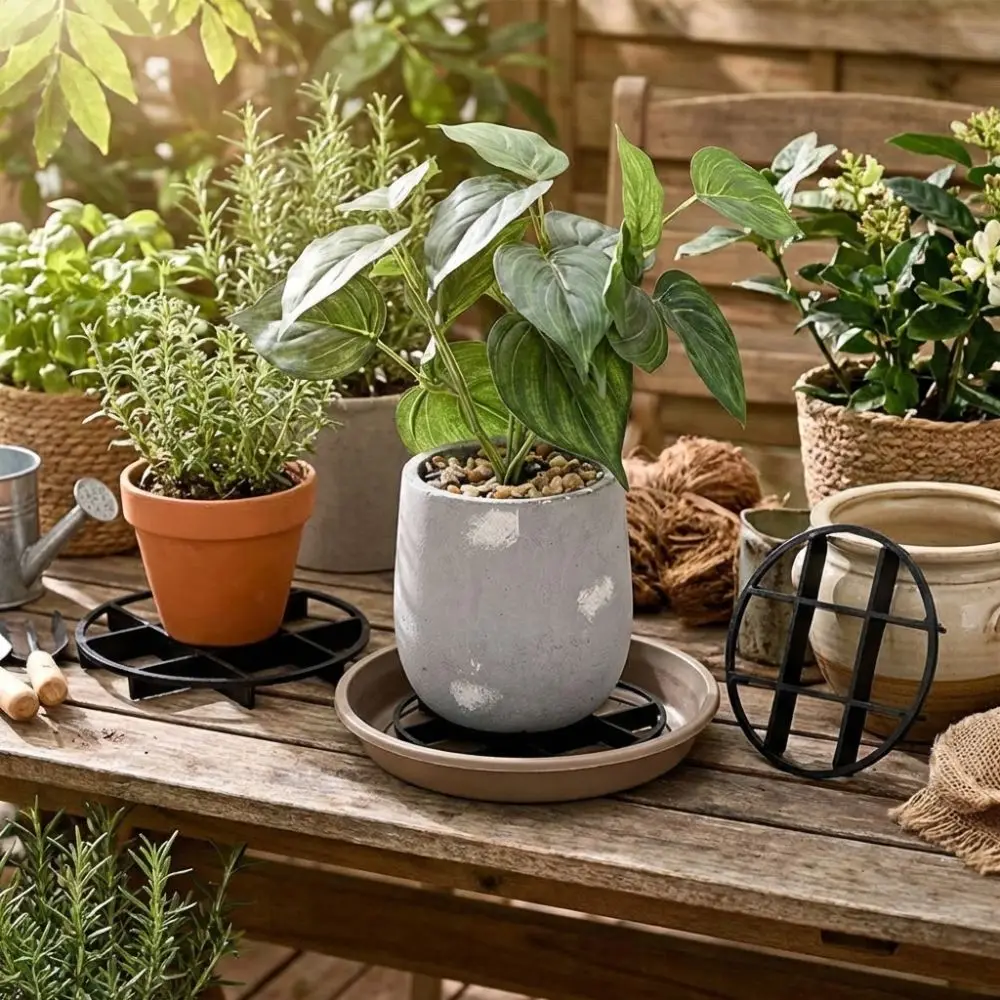 20PCS Anti Rot Root Flower Pot Tray Plastic Breathable Base Plant Saucer Ventilation Heat Insulation Root Prevention Pad