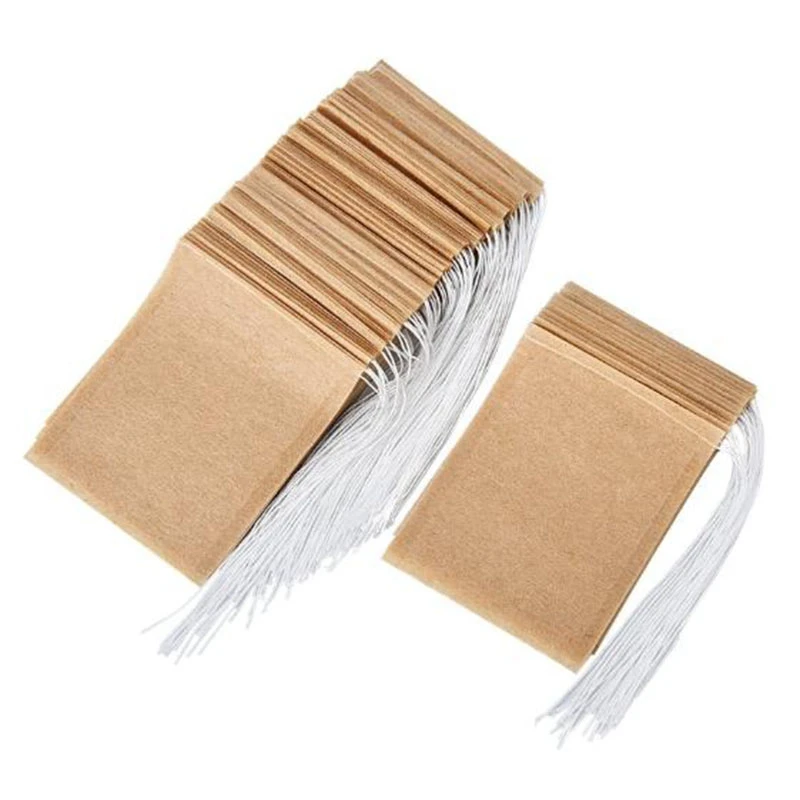 

New 300 Pcs Tea Filter Bag Disposable Paper Tea Bag With Drawstring Unbleached Paper, Suitable For Loose Leaf Tea And Coffee