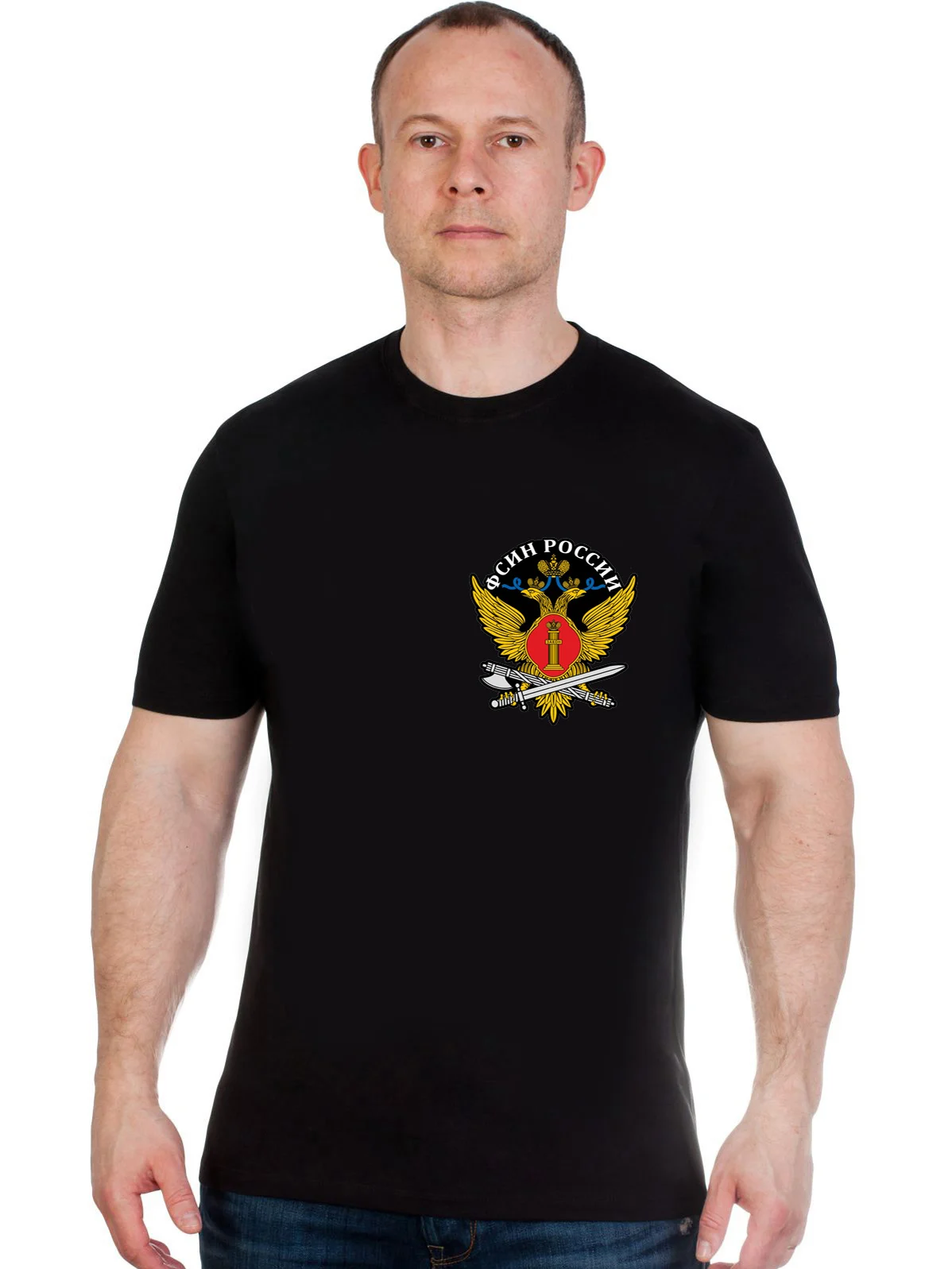 ФСИН Russian Federal Prison Administration Badge T Shirt. New 100% Cotton Short Sleeve O-Neck Casual T-shirts Size S-3XL