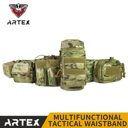 ARTEX Hunting Gadget Pouch Waist Bag Adjustable MOLLE Padded Patrol Duty Belt Combat Tactical Utility with Holster 2001