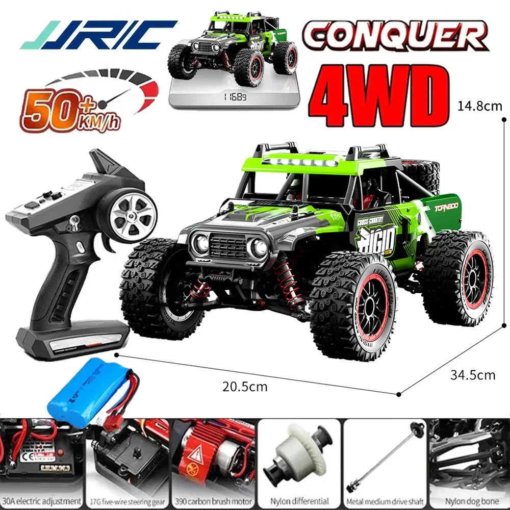 

RC Car High Speed 4WD 2.4G Brushless Remote Control Car Truck Off-road Electric Climbing LED Headlight RC Hobby Car JJRC C8805
