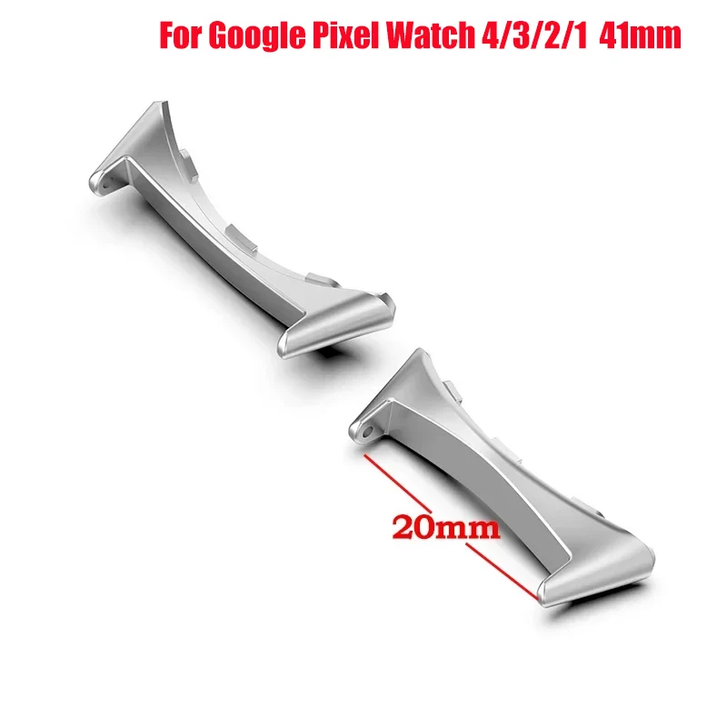 1 Paar Uhrenarmband-Verbindungsadapter für Google Pixel Watch 4/3 41mm 45mm Zubehör Metall-Smartwatch-Adapter Ersatz