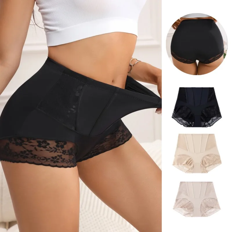 WarmSteps Damen-Shaper-Höschen, hohe Taille, Spitze, sexy Dessous, Shapewear für Frauen, Wickeln Sie die Hüften, Slips, Fishbone-Taille, schlankmachend