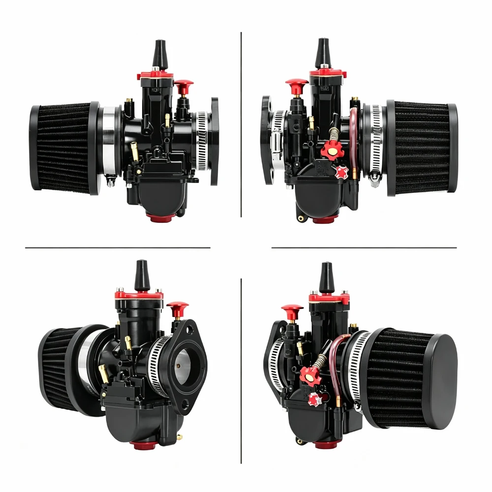 Motorcycle Carburetor Kits PWK21 24 26 28 30 32 34mm Carbureter With Air Filter Main Jet For ATV Quad Go Kart Dirt Bike Scooter