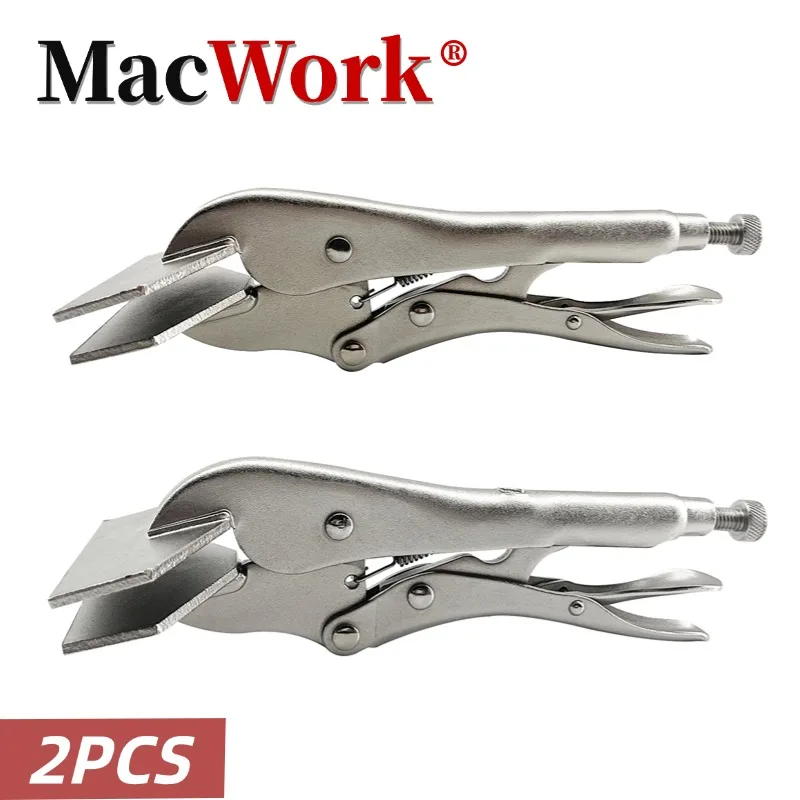 

2 Pieces 8 inch Folding Pliers Locking Sheet Metal Clamps Welding Locking Pliers Adjustable Opening Toughbuilt Clips Multitool