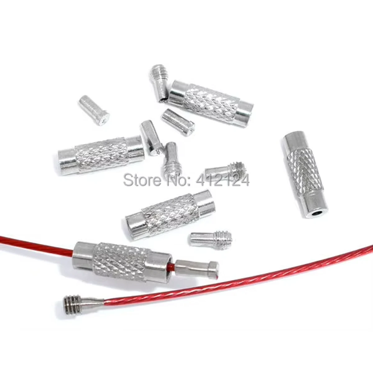 150 Sets Screw End Tip Caps Fit 1mm Bubble Gum Chokers Necklaces Copper Silver Tone 13mm