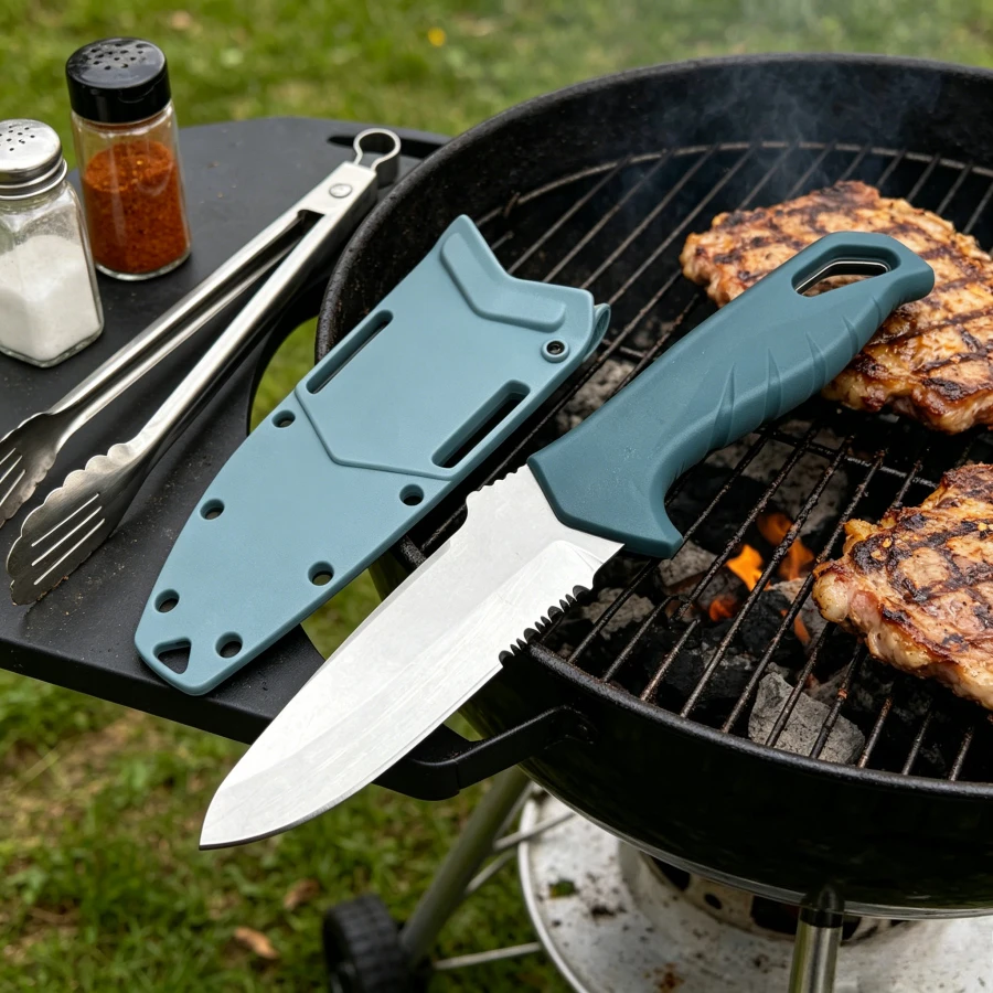 

18040 Straight Knife D2 Blade Nylon Fiber Handle High Hardness Outdoor Camping Portable Knife Essential for Hiking Men's Gifts