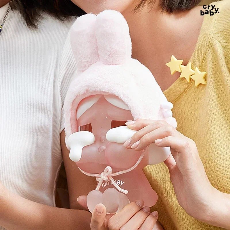 

POP MART Crybaby Crying Again Series Crybaby Rabbit Plush Straw Cup Toy Doll Cute Anime Figure Desktop Ornaments Gift Collection
