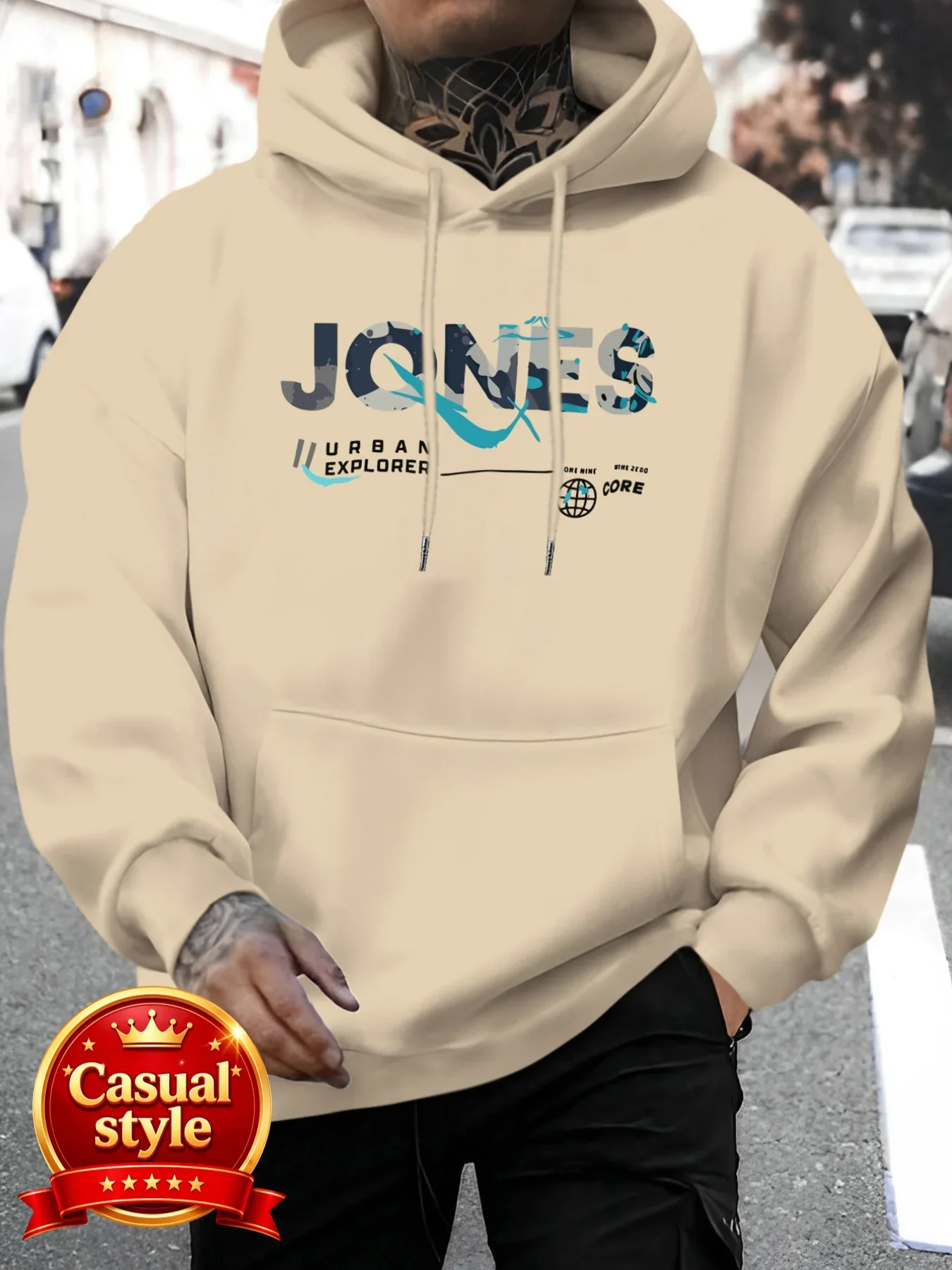 Men's Hoodies Urban Explorer Graphic Printed Sweatshirt 