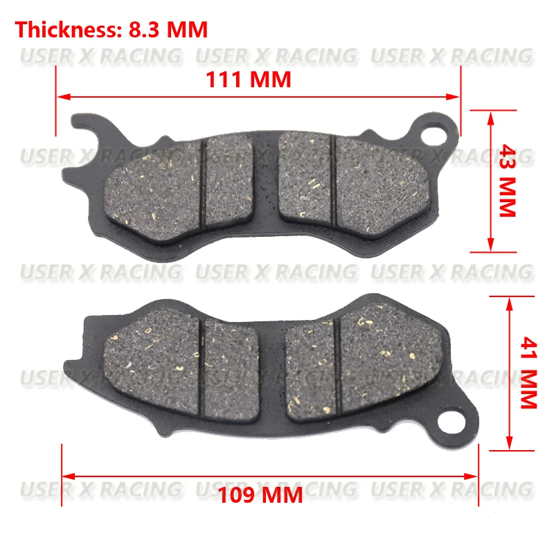 USERX-Pastillas de freno de disco para motocicleta, accesorio delantero y trasero para Honda PCX, NSC, SH 50, 110, 125, 150, PEUGEOT Django SFA603